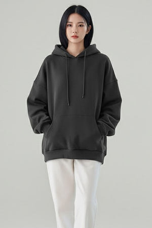 Grey Drop Shoulder Oversized Hoodie