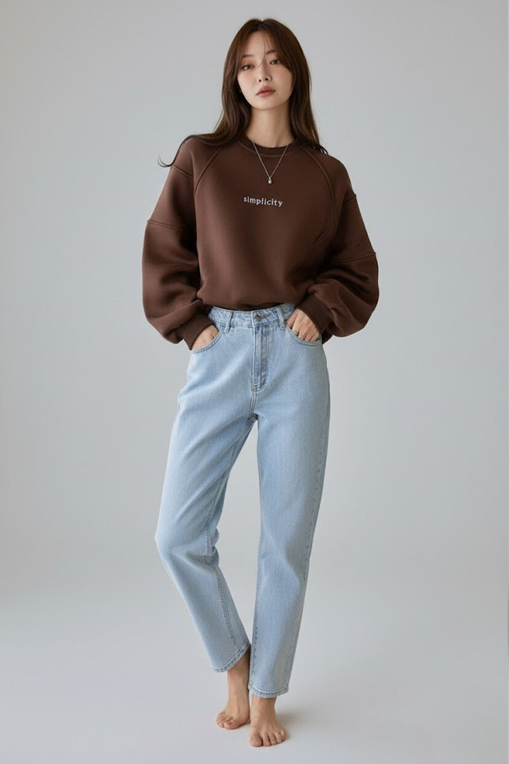 Simplicity Printed Oversized Full Sleeves Sweatshirt