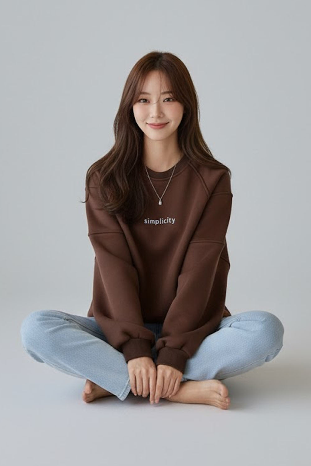 Simplicity Printed Oversized Full Sleeves Sweatshirt For Women