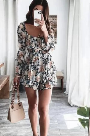 Floral Fit Flare Mini Dress