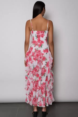Floral Printed Ruffle Dress