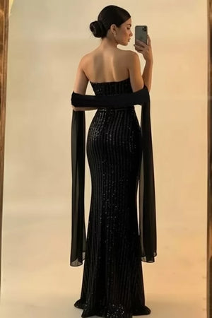 Set of 2-: Halter Crop Top and Mermaid Skirt (Without Dupatta)