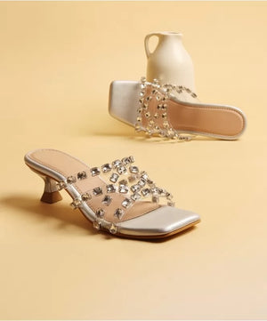 Diamond Dew Silver Heels