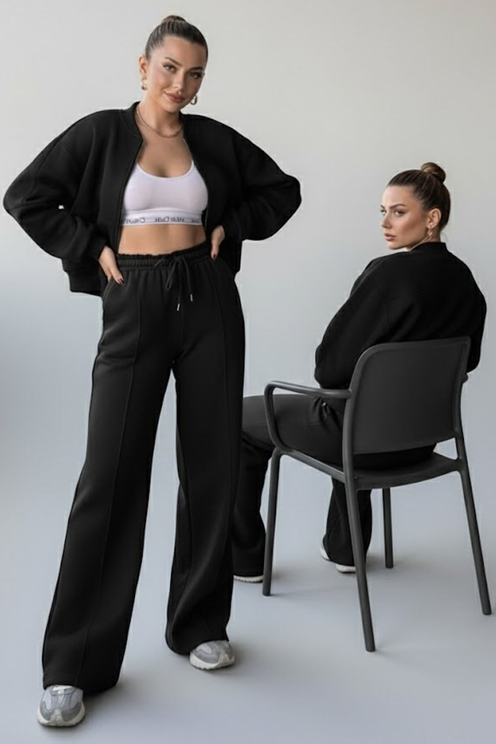 Set Of 2 - Black Winter Jacket & Pant