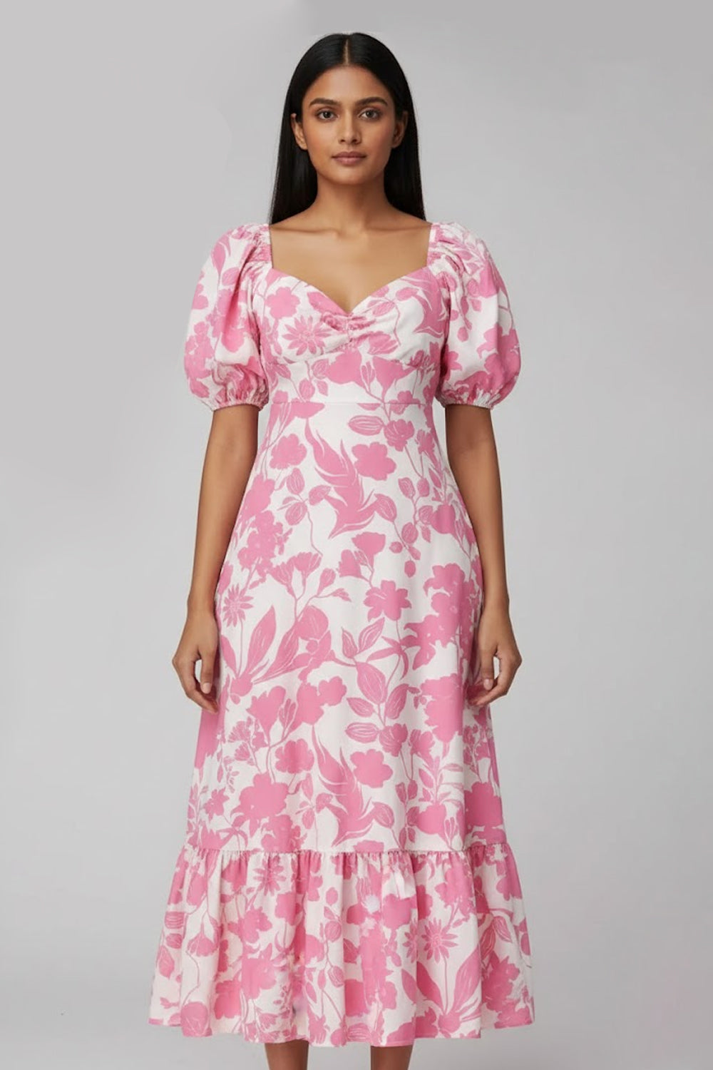 Blush Garden Midi Dress - 106053
