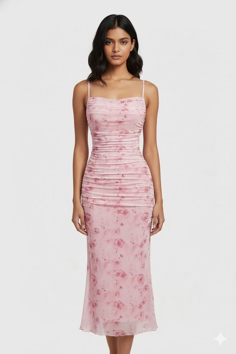 Floral Printed Fit & Flare Maxi Dress- 109485