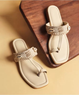 Boho-style Shell Flats 