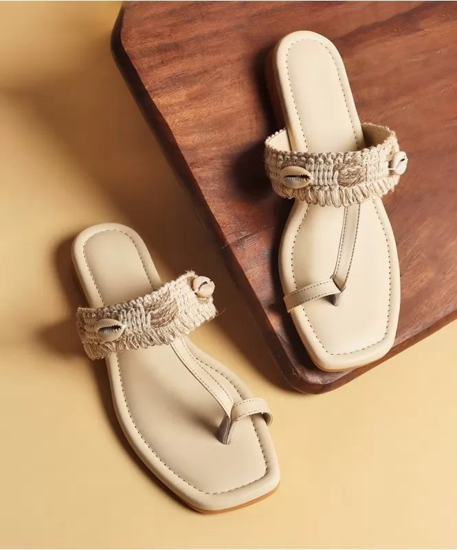 Boho-style Shell Flats 
