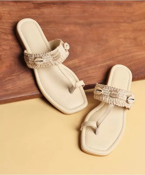 Boho-style Shell Flats 