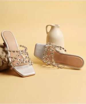 Diamond Dew Silver Heels