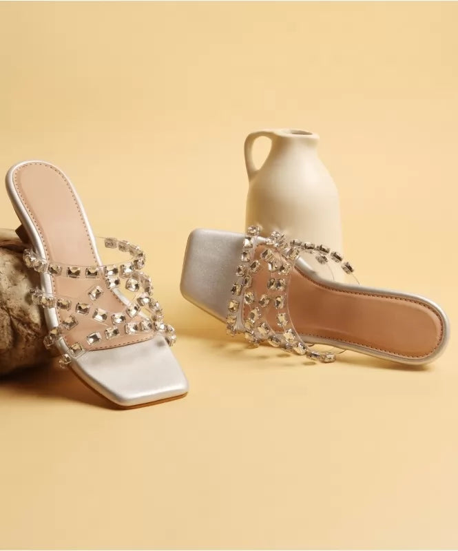 Diamond Dew Silver Heels