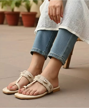 Boho-style Shell Flats 