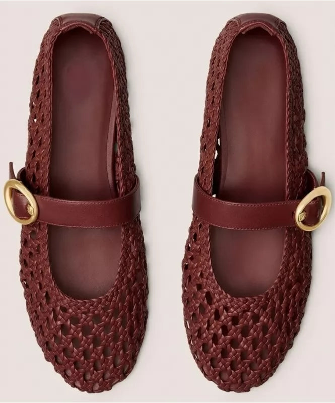The Burgundy Weaver Mary Jane