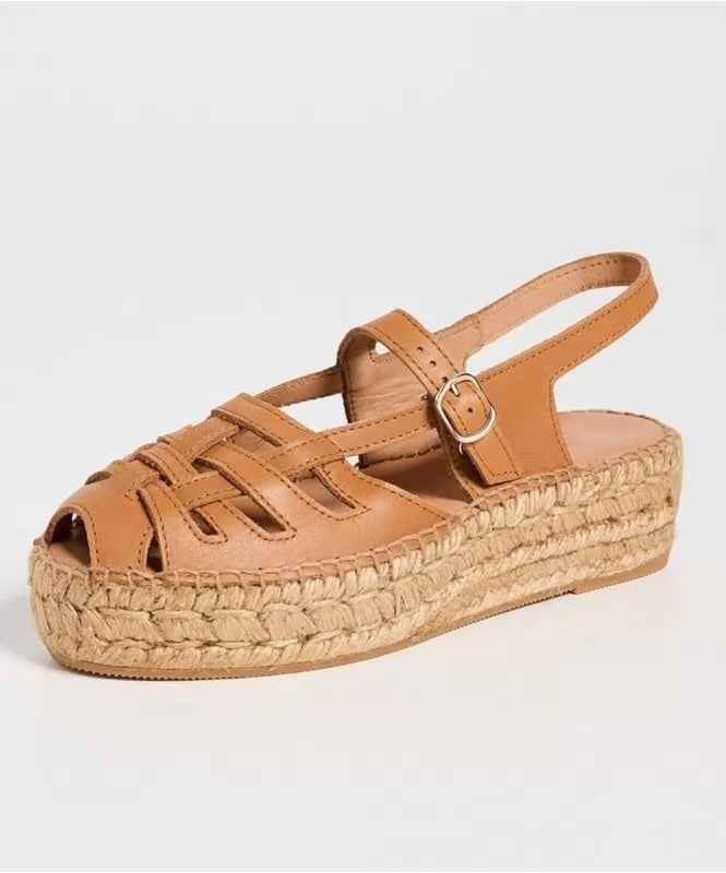 Tall Wedge Lace-Up Espadrille