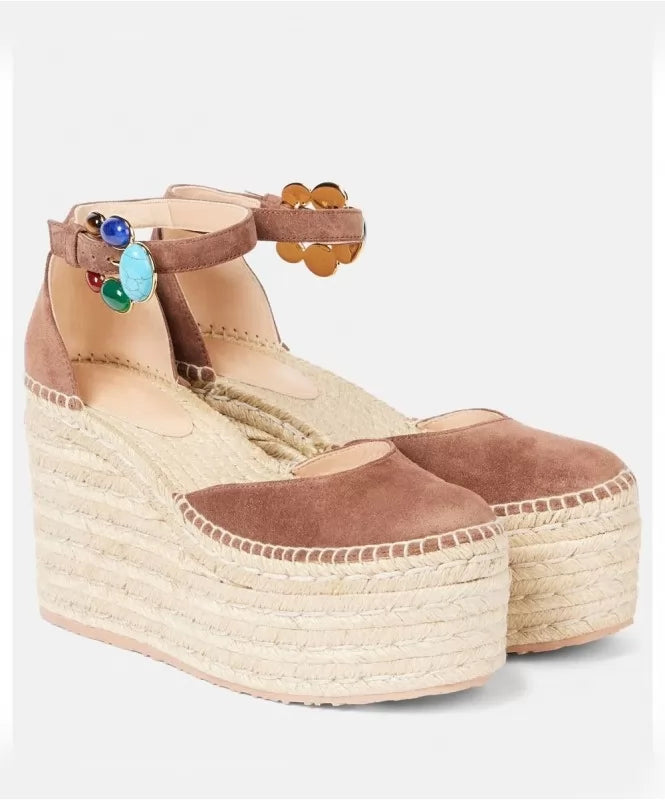 Carina Lace-Up Wedge Espadrilles