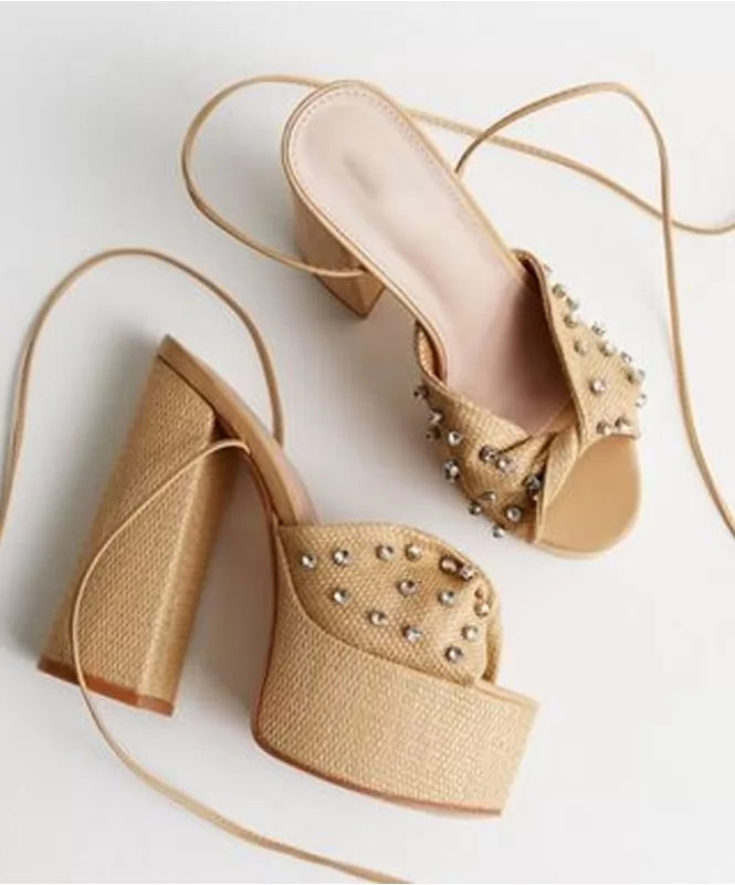 Embellished Platform Heels