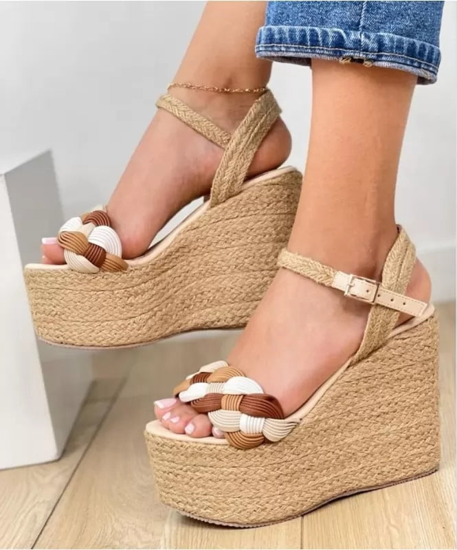Lace-up Espadrille Heels