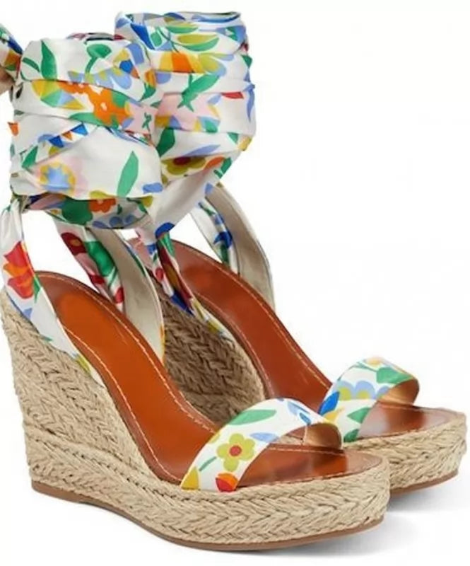 Tie-up Wedge Sandals