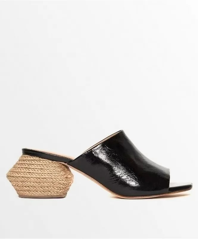 Woven Block Heels