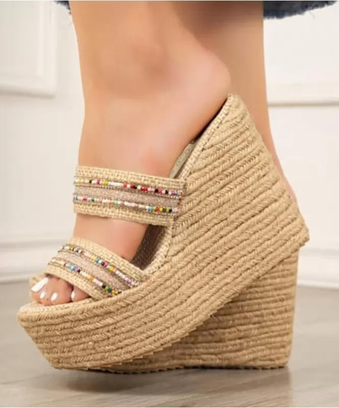 Multi-Color Bead Sandals