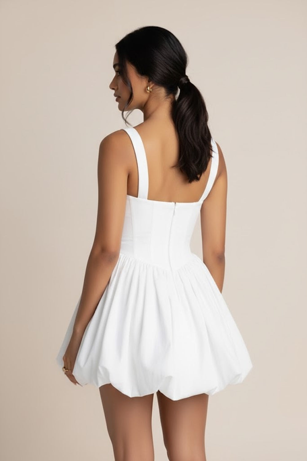 Cotton Corset Bubble Mini Dress- 109309