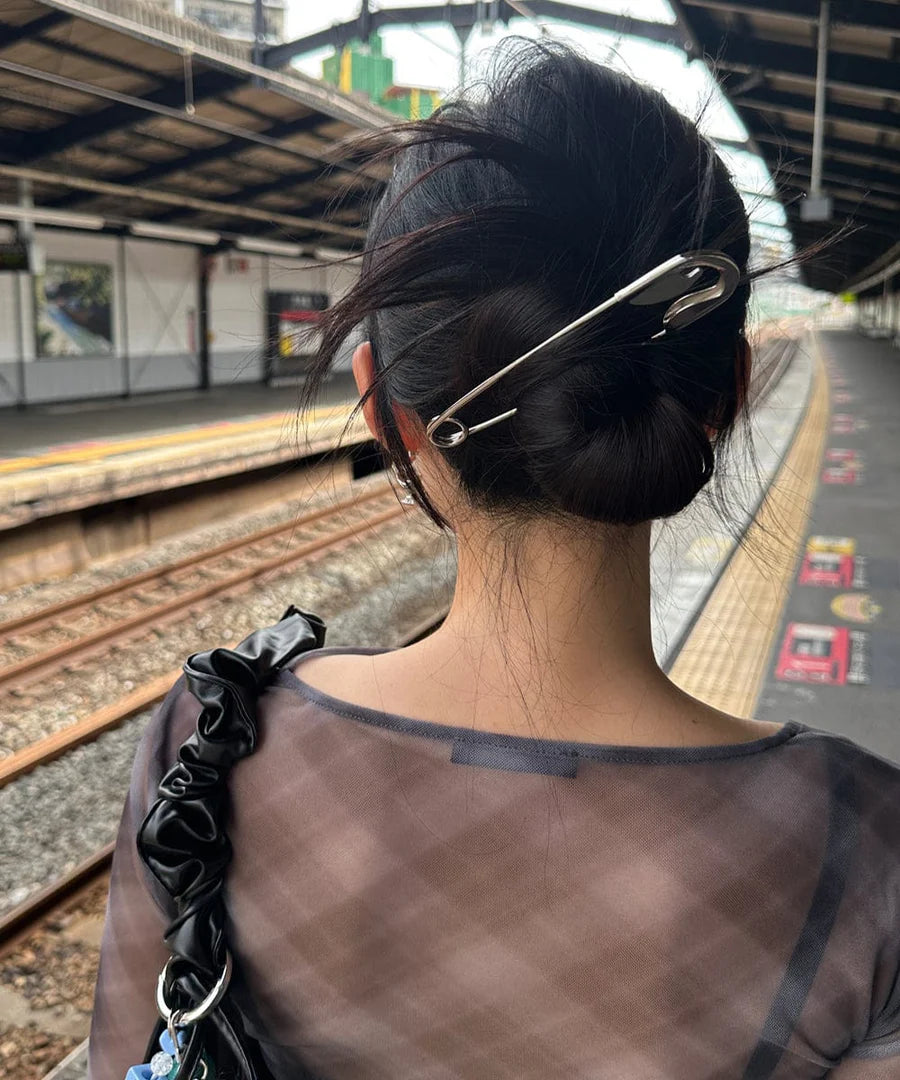 Statement Safety Pin Hair Clip
