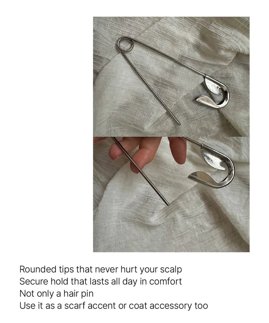Statement Safety Pin Hair Clip