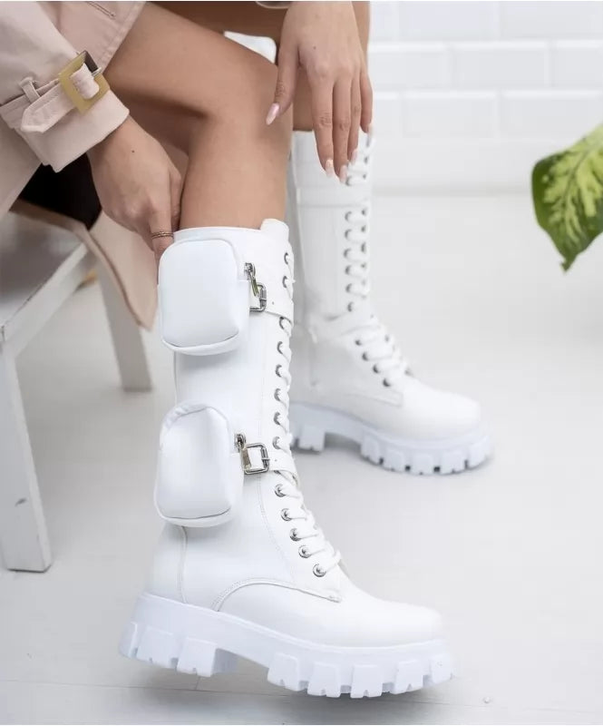 Selling Fast 🔥 - Black & White Commando Boots